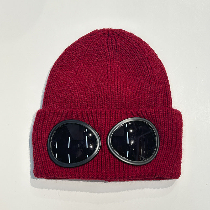 Wholesale Autumn Winter Windproof Glasses Knitted Hat Acrylic Knitted Hat